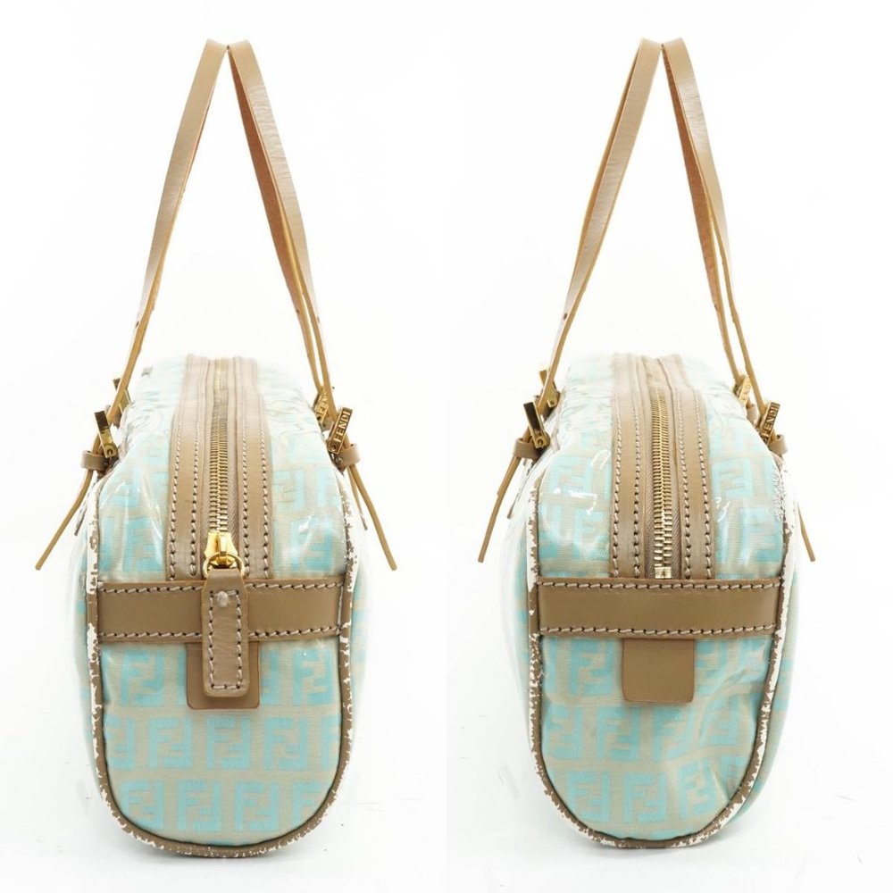 Auth Fendi Zucchino Hand Bag Light Blue #15070F96 - Picture 12 of 12